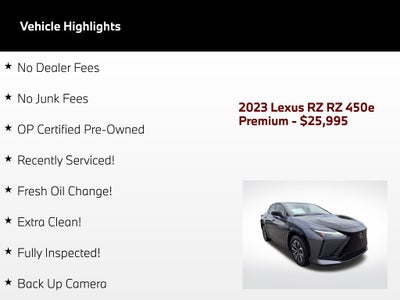 2023 Lexus RZ 450e Premium