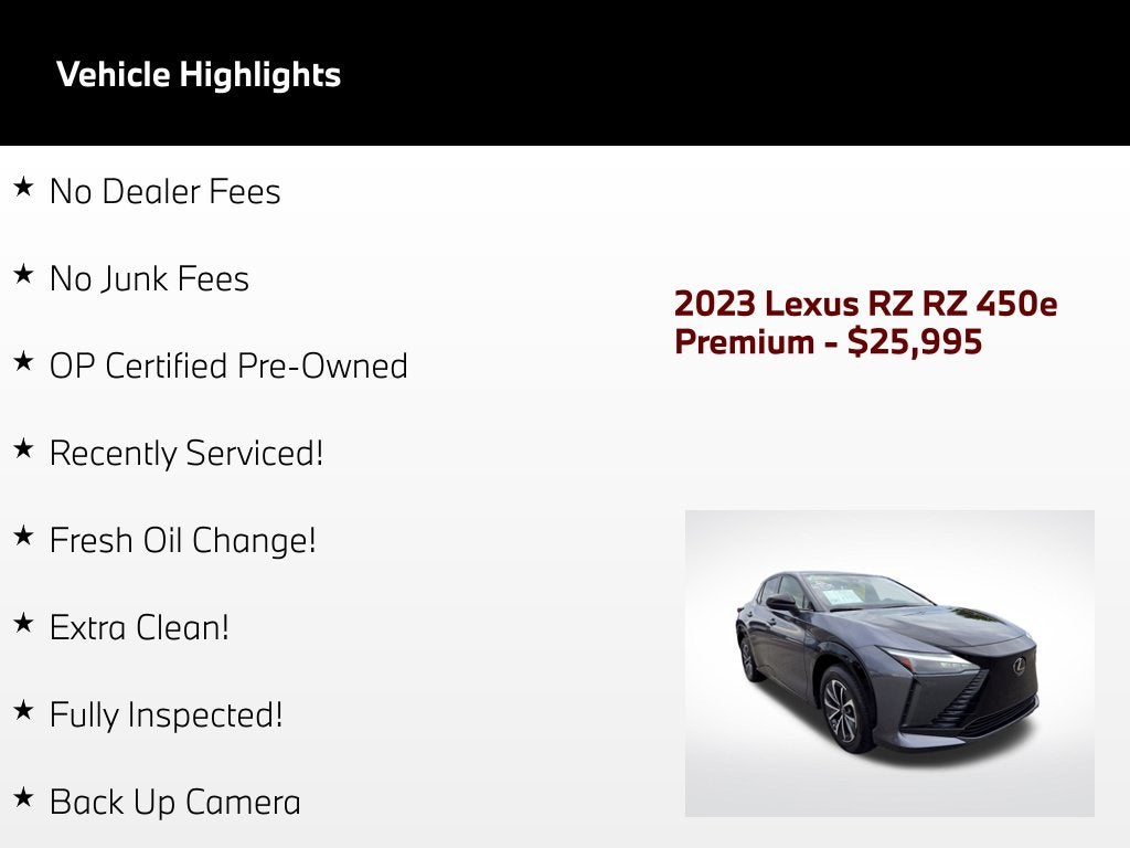 2023 Lexus RZ 450e Premium
