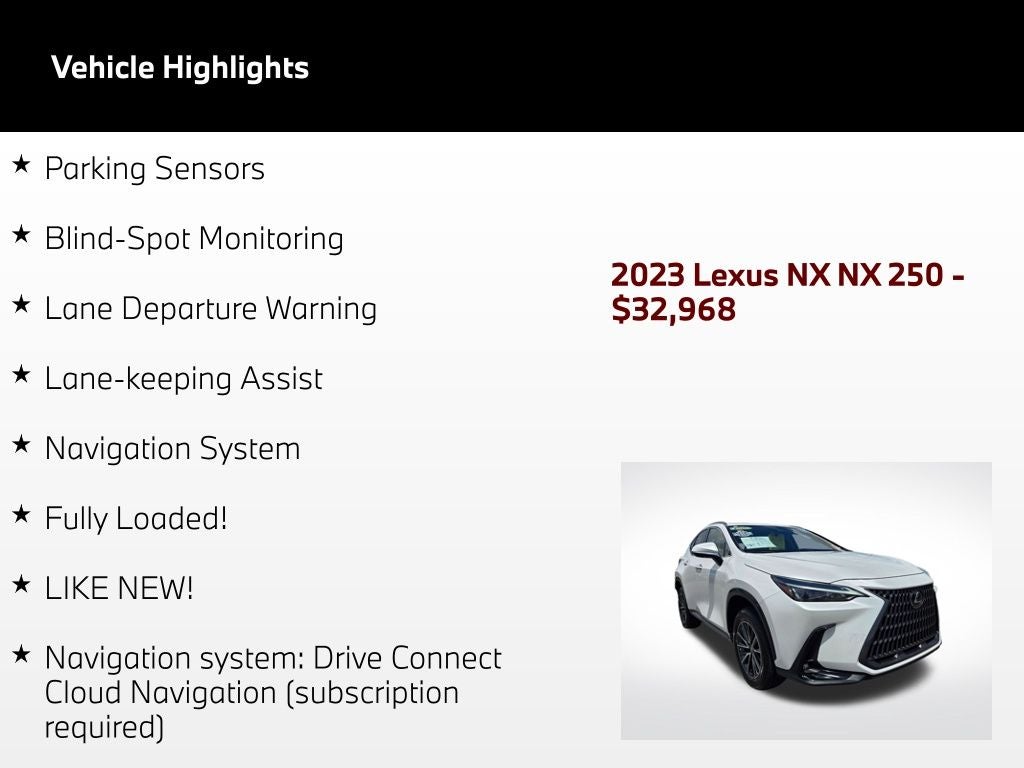 2023 Lexus NX 250 Base