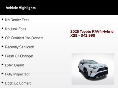 2025 Toyota RAV4 Hybrid XSE