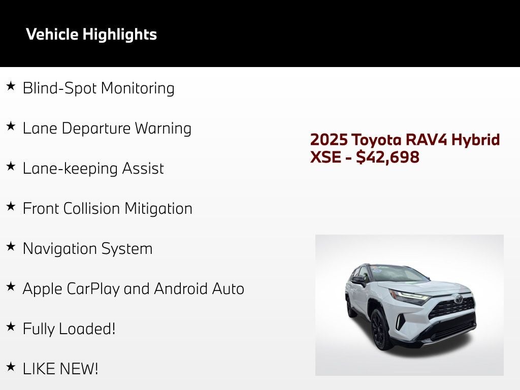 2025 Toyota RAV4 Hybrid XSE