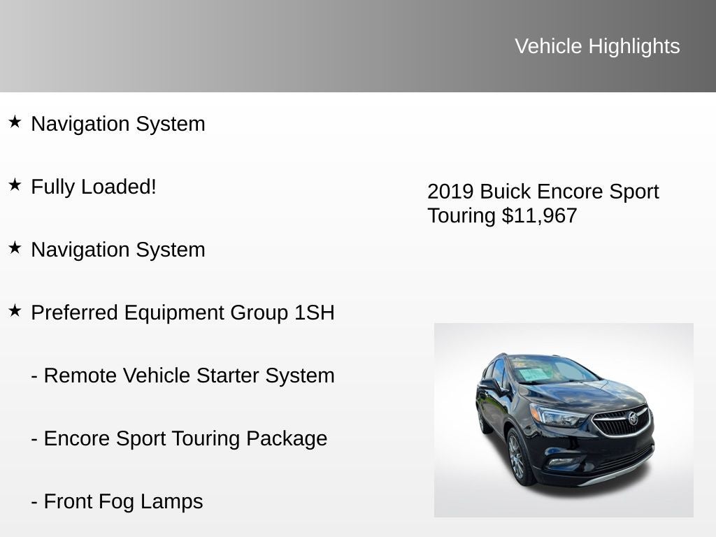 2019 Buick Encore Sport Touring