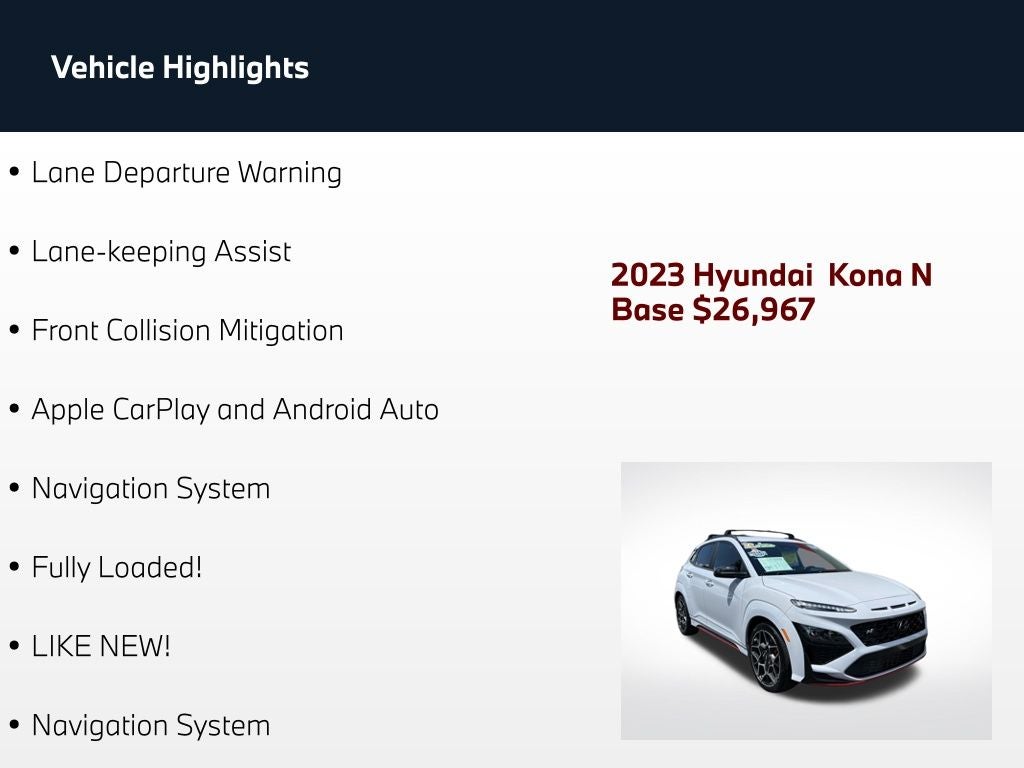 2023 Hyundai Kona N Base