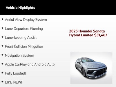 2025 Hyundai Sonata Hybrid Limited