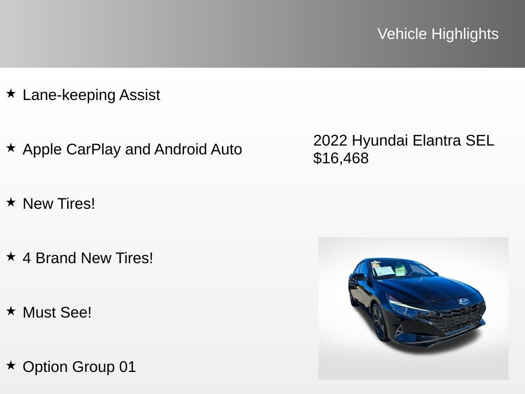 2022 Hyundai Elantra SEL