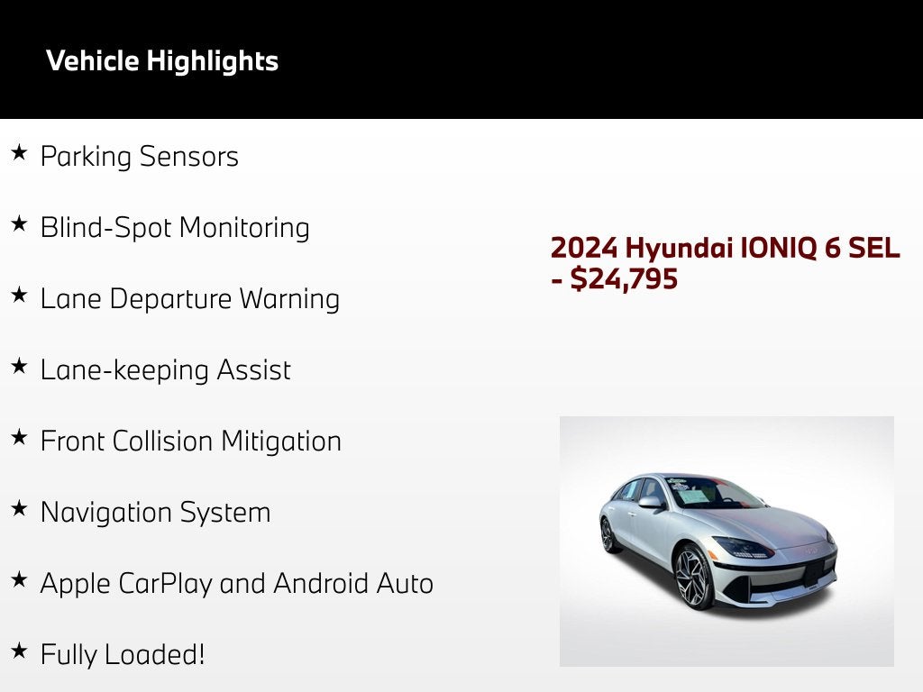 2024 Hyundai IONIQ 6 SEL