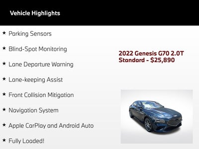 2022 Genesis G70 2.0T