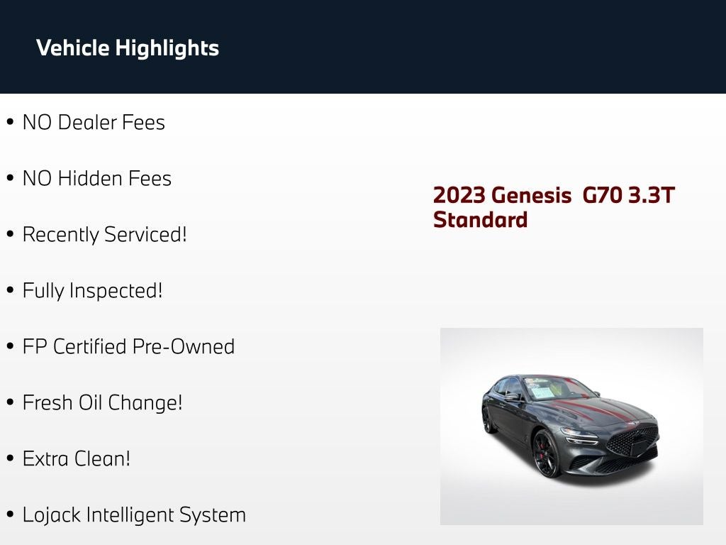 2023 Genesis G70 3.3T