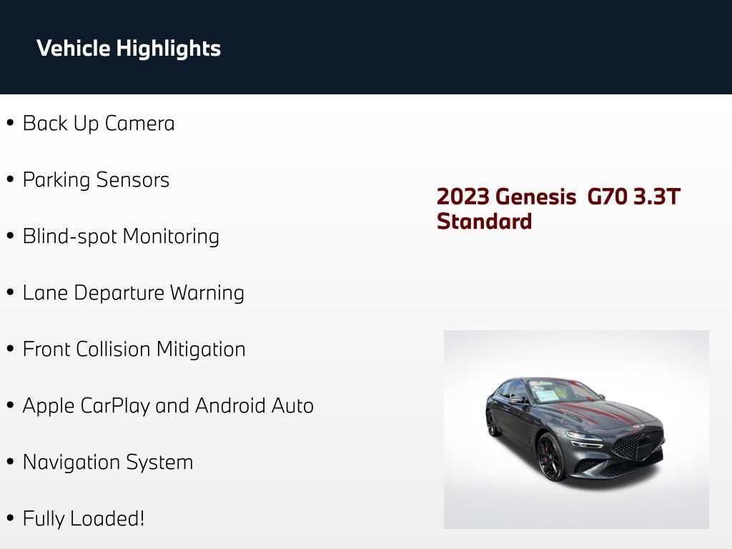 2023 Genesis G70 3.3T