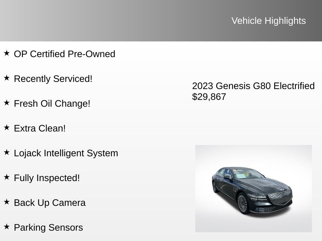 2023 Genesis Electrified G80 Base