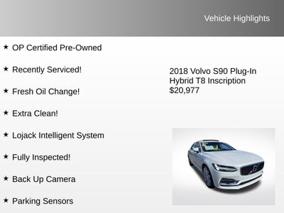 2018 Volvo S90 Hybrid T8 Inscription
