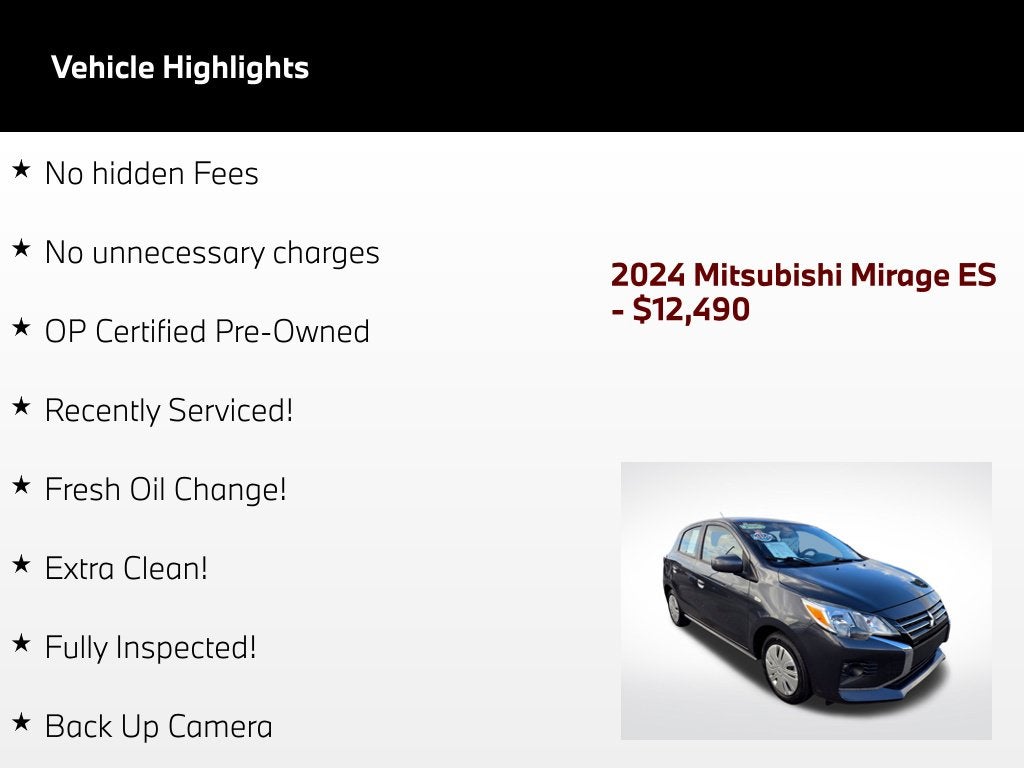 2024 Mitsubishi Mirage Base