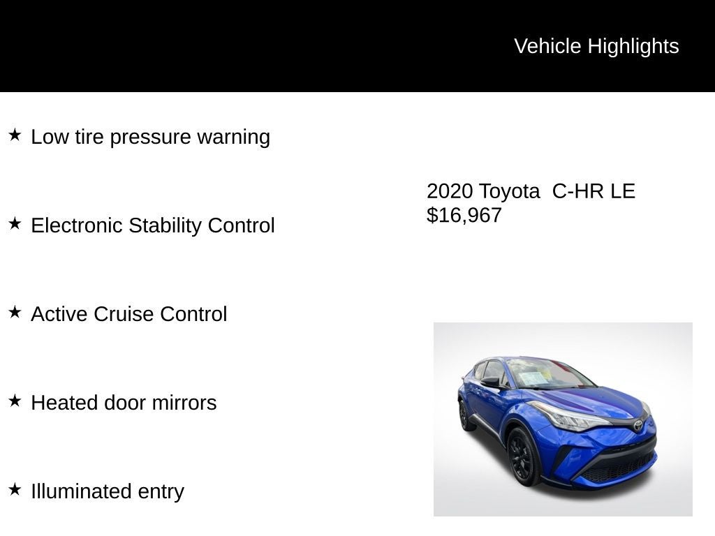 2020 Toyota C-HR LE