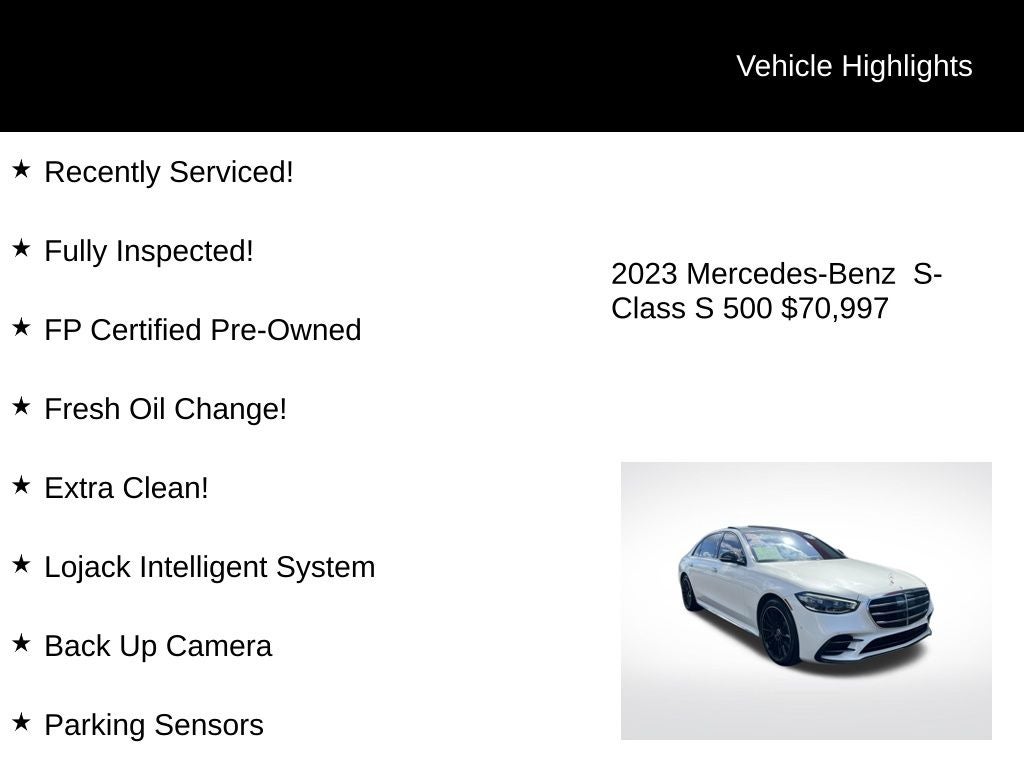 2023 Mercedes-Benz S-Class S 500 4MATIC®