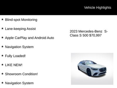 2023 Mercedes-Benz S-Class S 500 4MATIC®