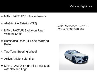 2023 Mercedes-Benz S-Class S 500 4MATIC®