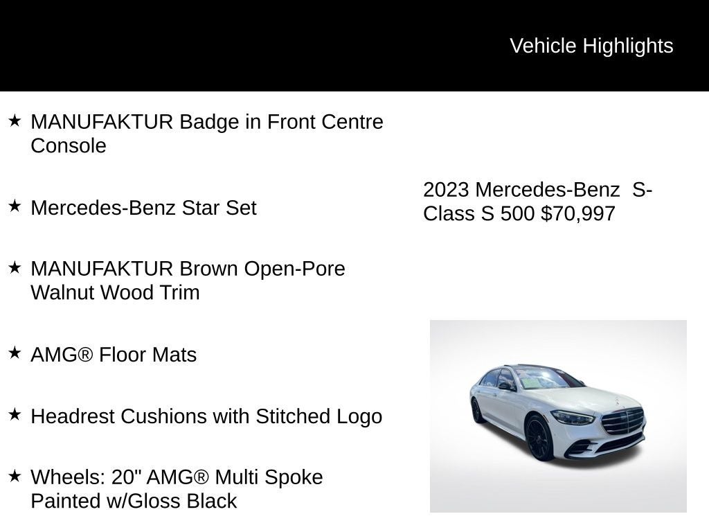 2023 Mercedes-Benz S-Class S 500 4MATIC®