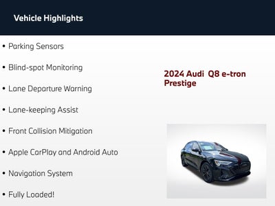 2024 Audi Q8 e-tron Prestige quattro