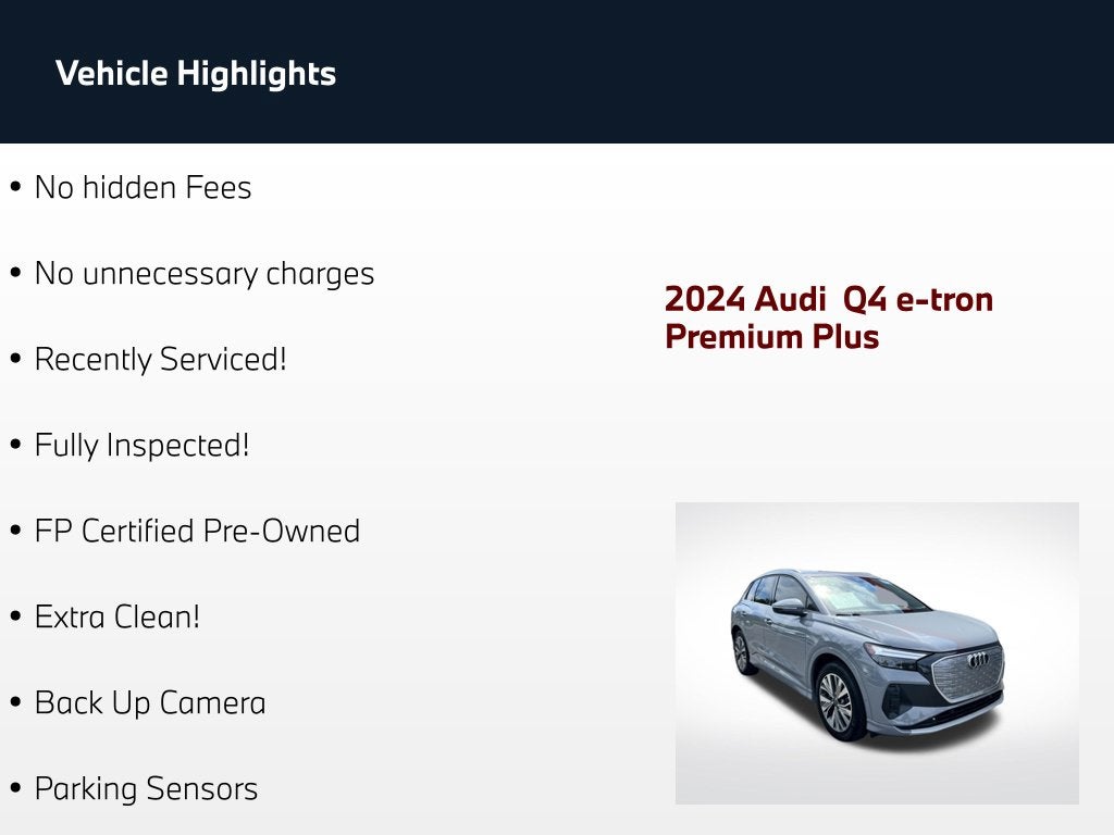 2024 Audi Q4 e-tron Premium Plus