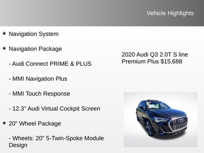 2020 Audi Q3 Premium Plus S line quattro