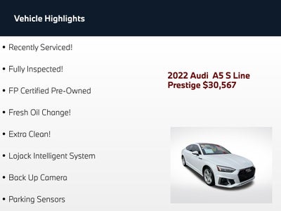 2022 Audi A5 Sportback Prestige S Line quattro