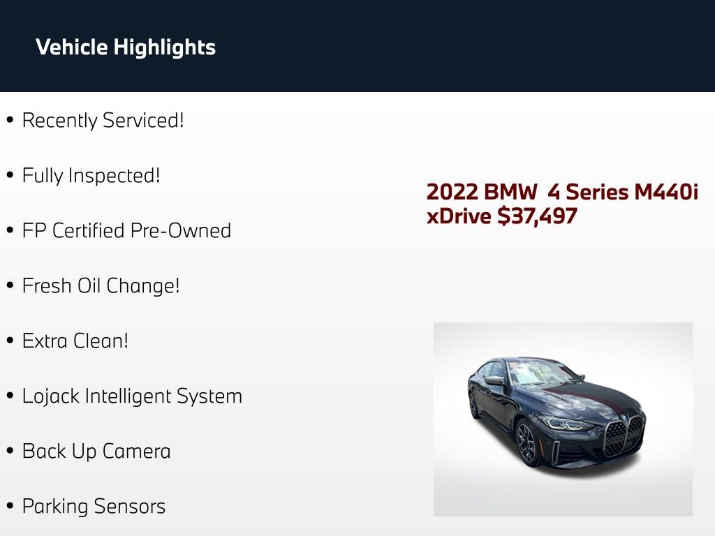 2022 BMW 4 Series M440i xDrive