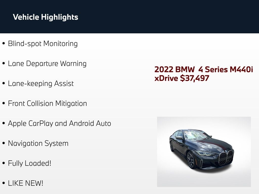 2022 BMW 4 Series M440i xDrive