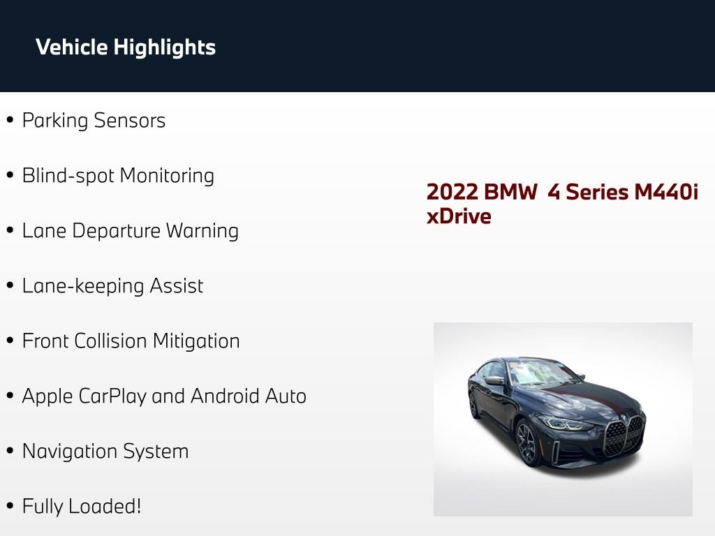 2022 BMW 4 Series M440i xDrive