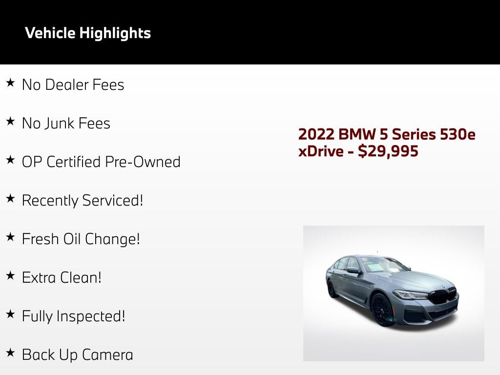 2022 BMW 5 Series 530e iPerformance