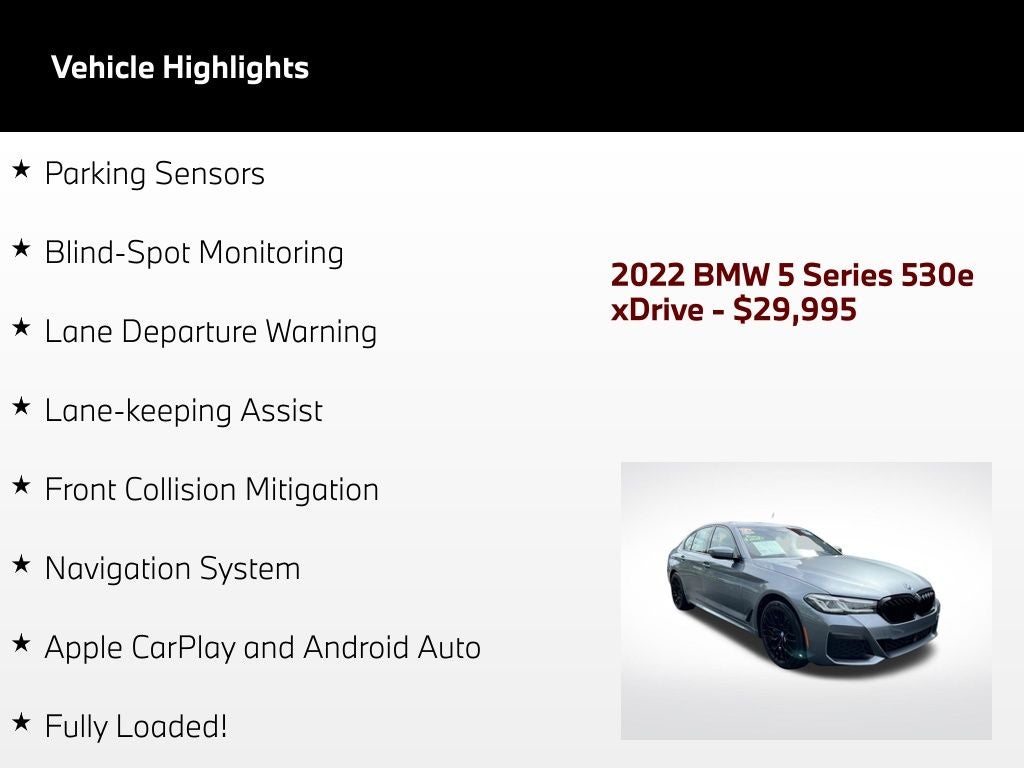 2022 BMW 5 Series 530e iPerformance