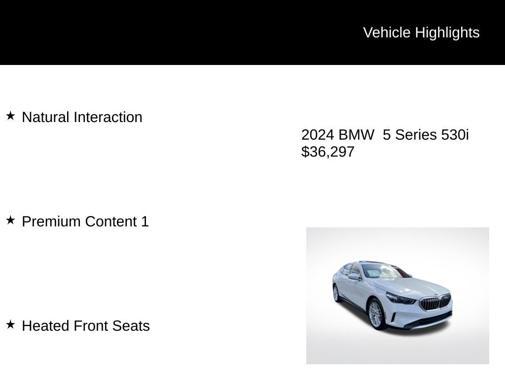 2024 BMW 5 Series 530i