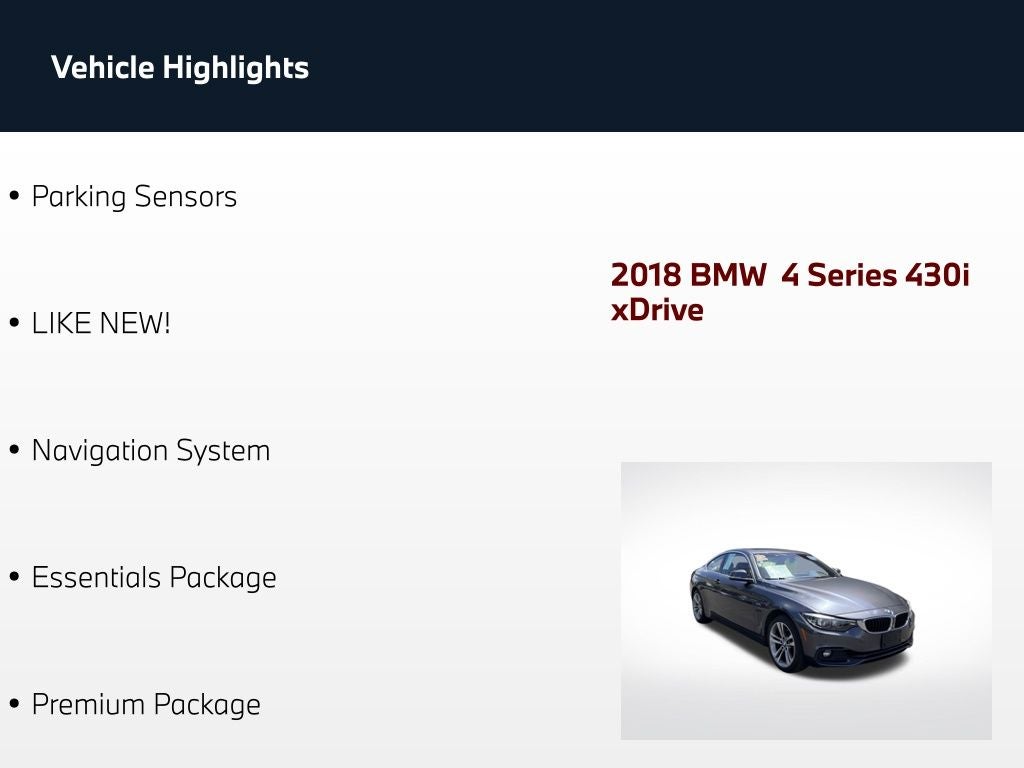 2018 BMW 4 Series 430i xDrive
