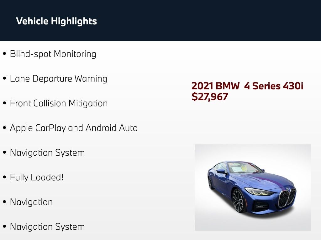 2021 BMW 4 Series 430i