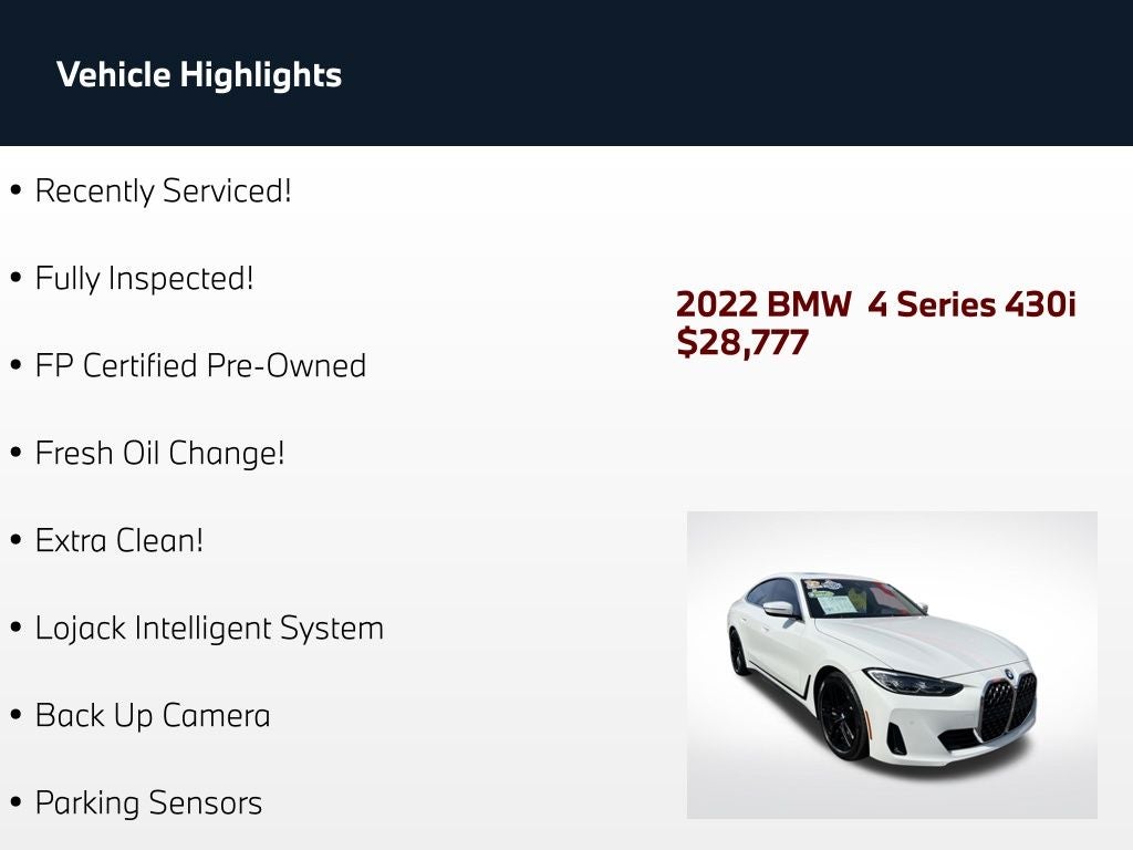 2022 BMW 4 Series 430i Gran Coupe