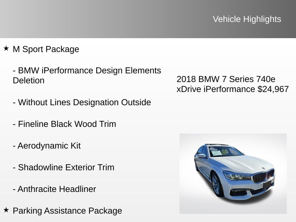 2018 BMW 7 Series 740e xDrive iPerformance