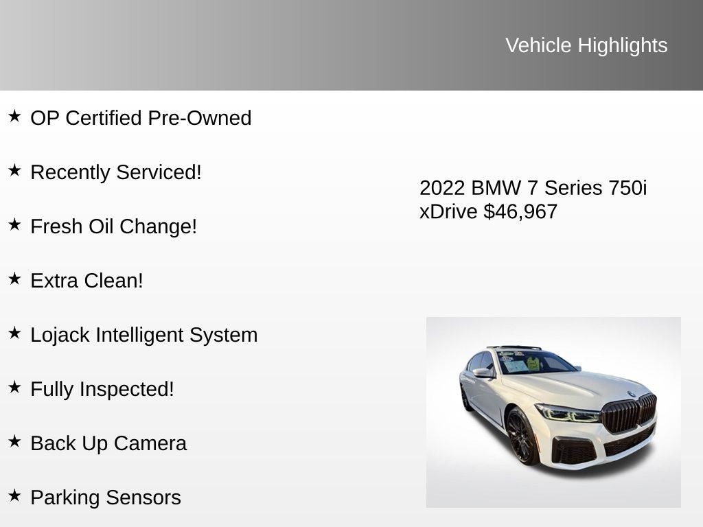 2022 BMW 7 Series 750i xDrive