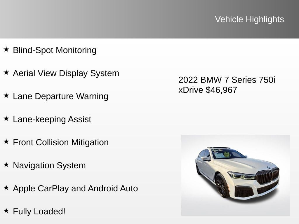 2022 BMW 7 Series 750i xDrive