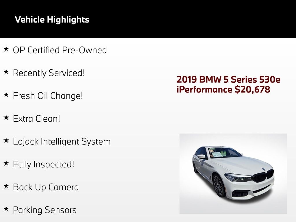2019 BMW 5 Series 530e iPerformance