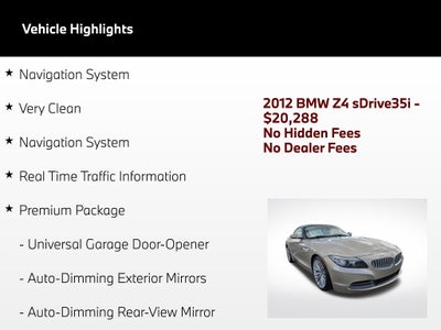 2012 BMW Z4 sDrive35i