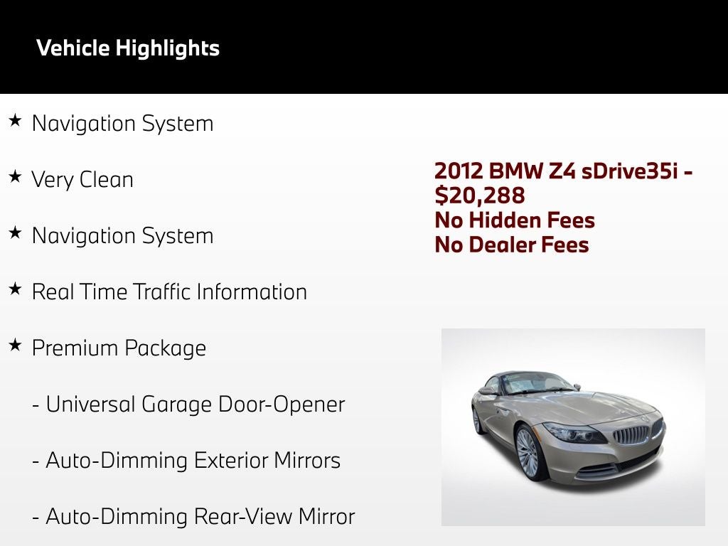 2012 BMW Z4 sDrive35i