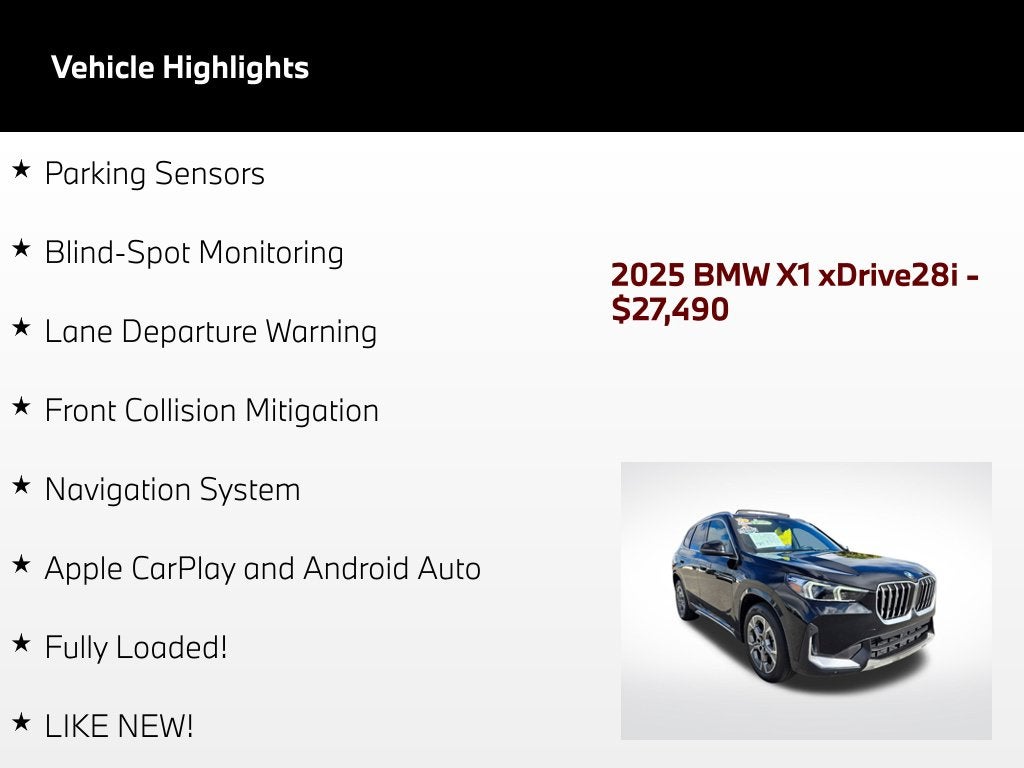2025 BMW X1 xDrive28i