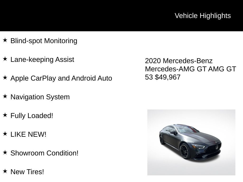 2020 Mercedes-Benz AMG® GT 53 Base 4MATIC®