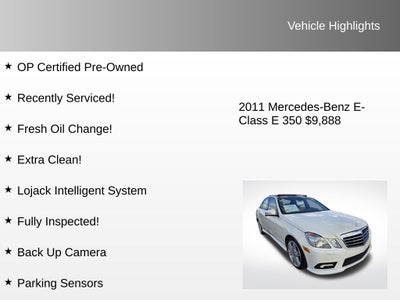 2011 Mercedes-Benz E-Class E 350 4MATIC®