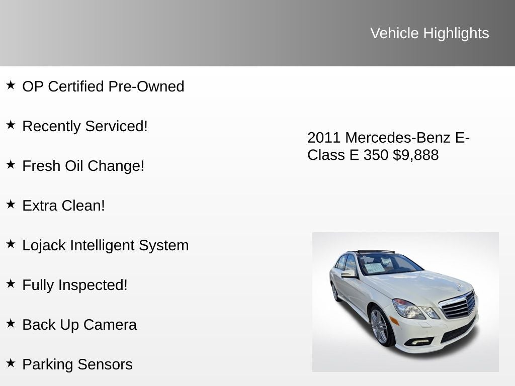 2011 Mercedes-Benz E-Class E 350 4MATIC®