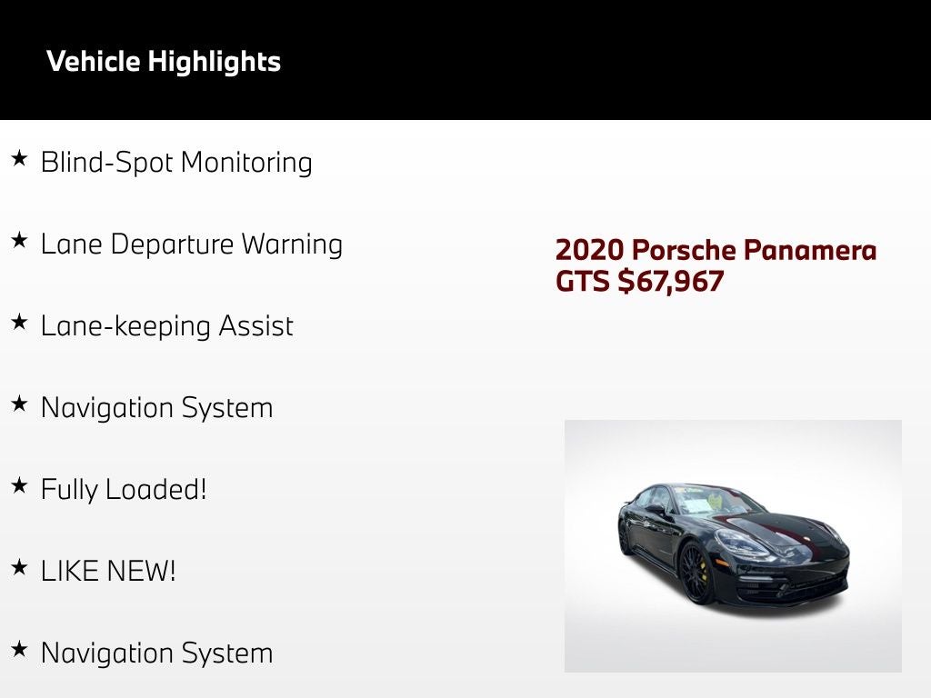 2020 Porsche Panamera GTS