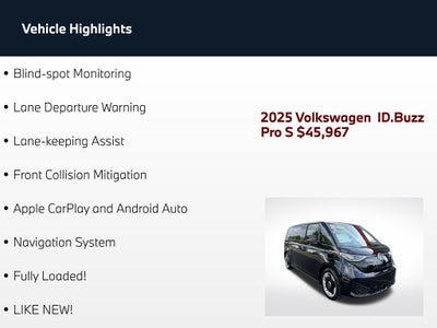 2025 Volkswagen ID. Buzz Pro S