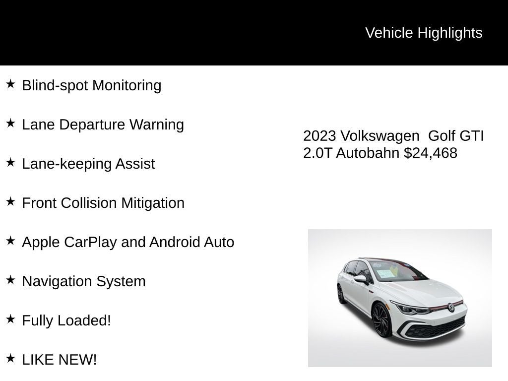 2023 Volkswagen Golf GTI Autobahn