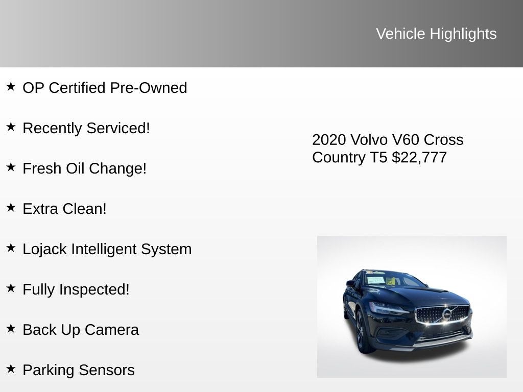 2020 Volvo V60 Cross Country T5