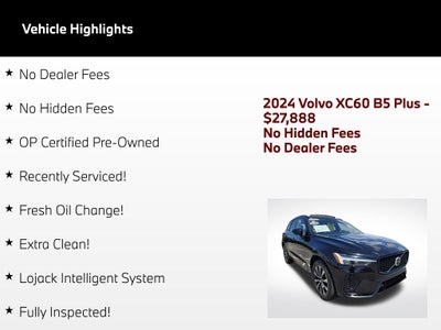 2024 Volvo XC60 B5 Plus Dark Theme
